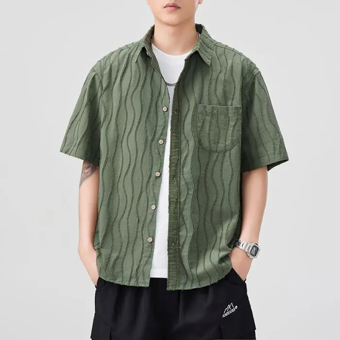 Shoreline Ripple Textured Shirt
