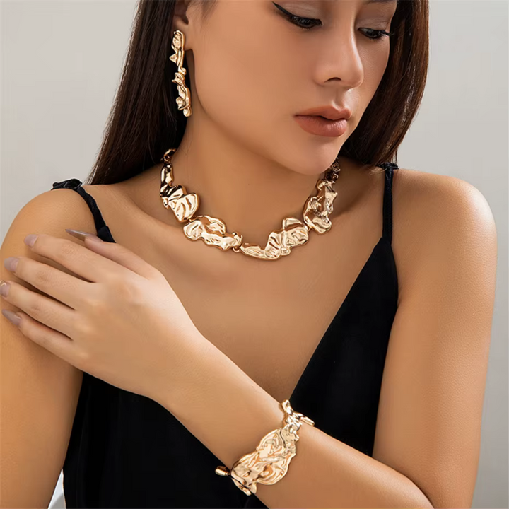 Burnished Bloom Abstract Jewelry Set