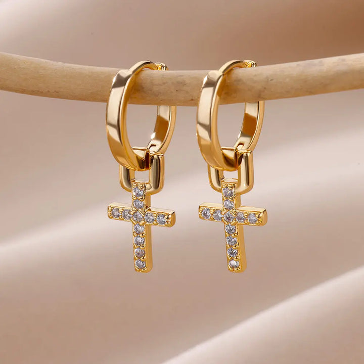 Trinity Pavé Earrings