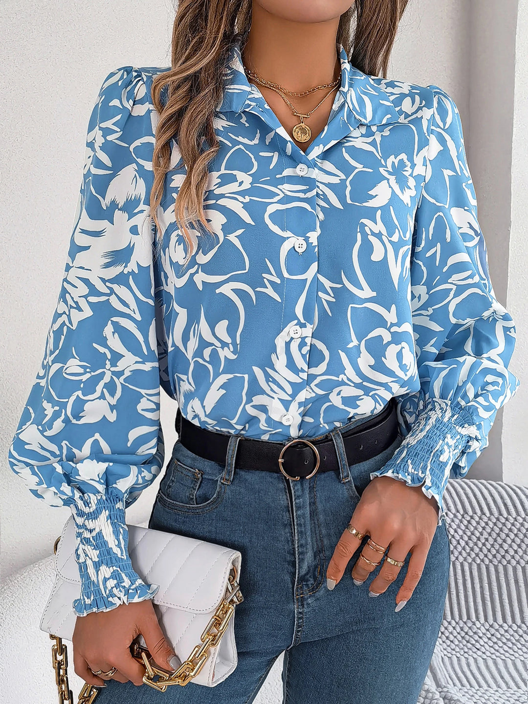 Twilight Bloom Sleeve Blouse