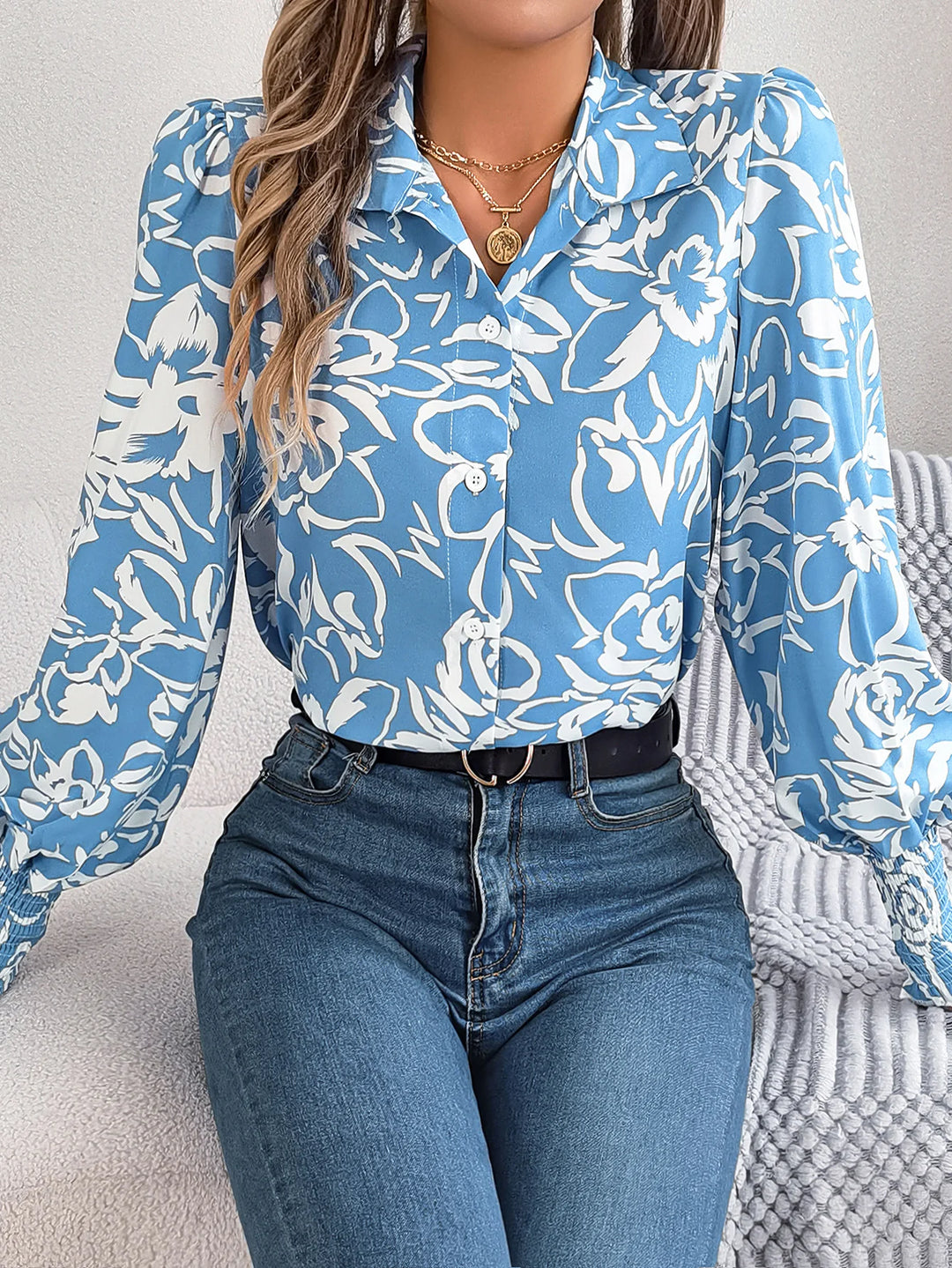 Twilight Bloom Sleeve Blouse