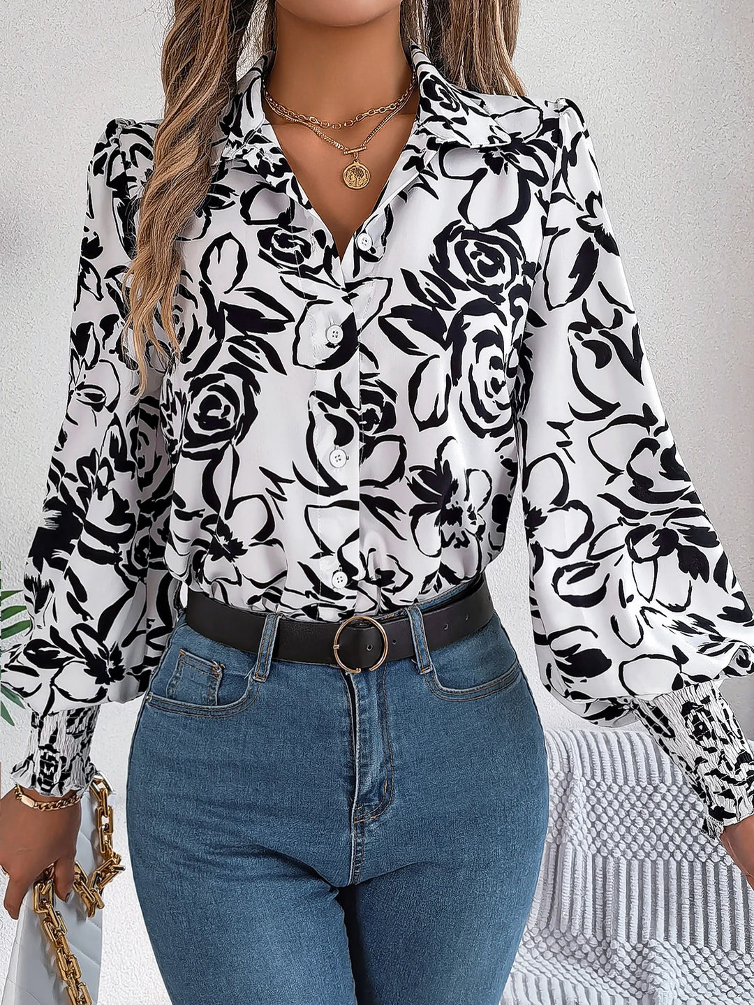 Twilight Bloom Sleeve Blouse