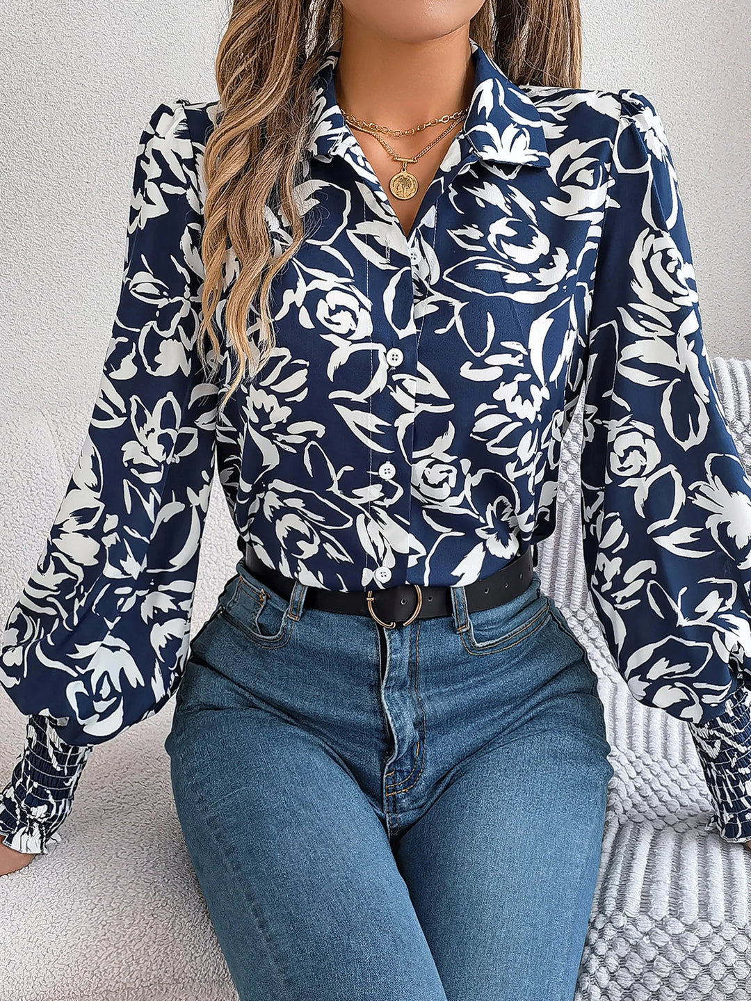 Twilight Bloom Sleeve Blouse