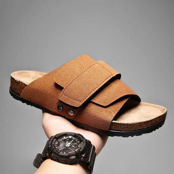 Urban Lux Leather Slides