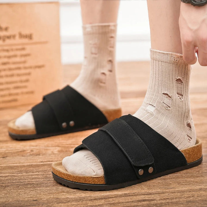 Urban Lux Leather Slides
