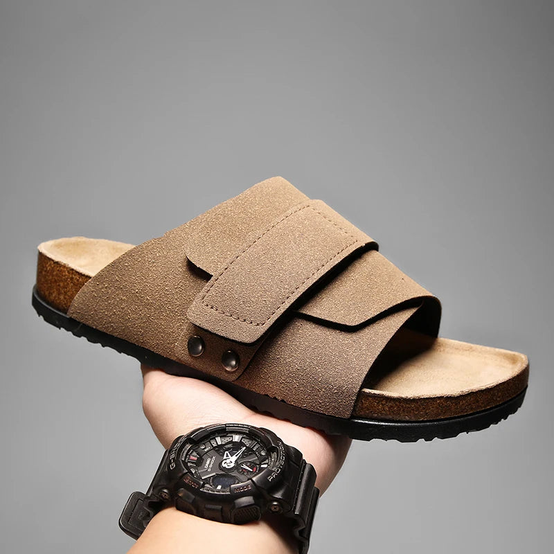 Urban Lux Leather Slides