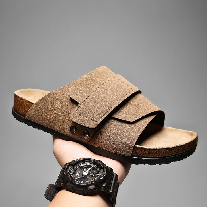 Urban Lux Leather Slides