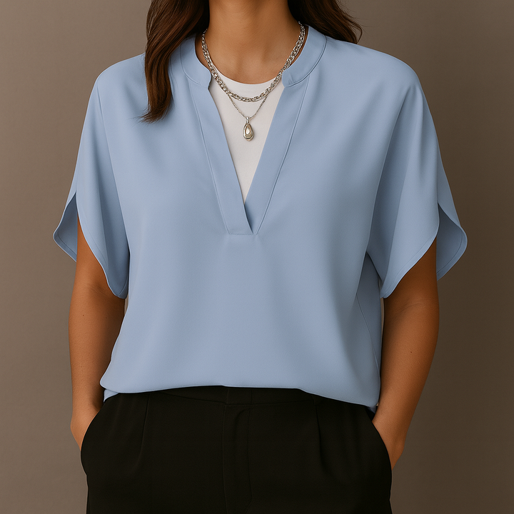 Giselle Silk Drape Blouse