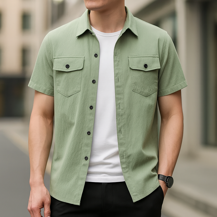 Greyson Textured Button-Up