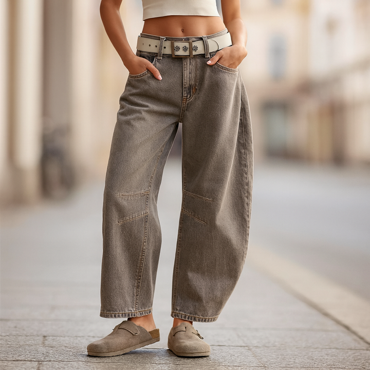 Boho Baggy Wide-Legs Jeans